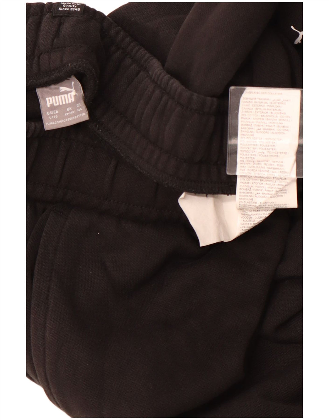 PUMA Pantalones de chándal para niño Joggers 13-14 años Negro Algodón