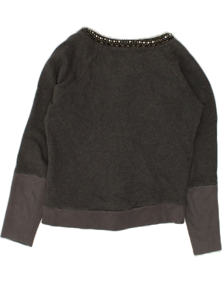 MASSIMO REBECCHI Womens Cardigan Sweater IT 40 Small Grey Colourblock Vintage Massimo Rebecchi and Second-Hand Massimo Rebecchi from Messina Hembry 
