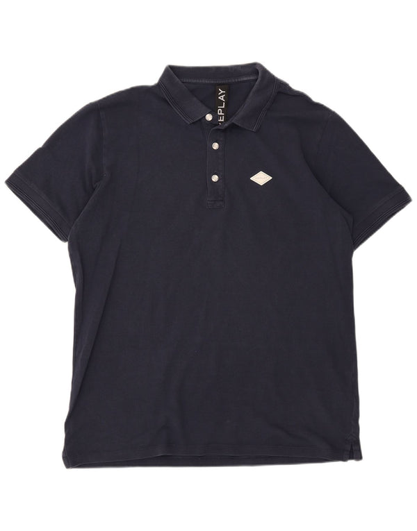 Replay Polo Hombre 2XL Azul Marino Algodón