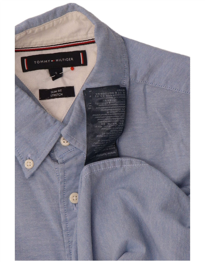 Camisa Tommy Hilfiger Hombre Slim Fit Algodón Azul Pequeño