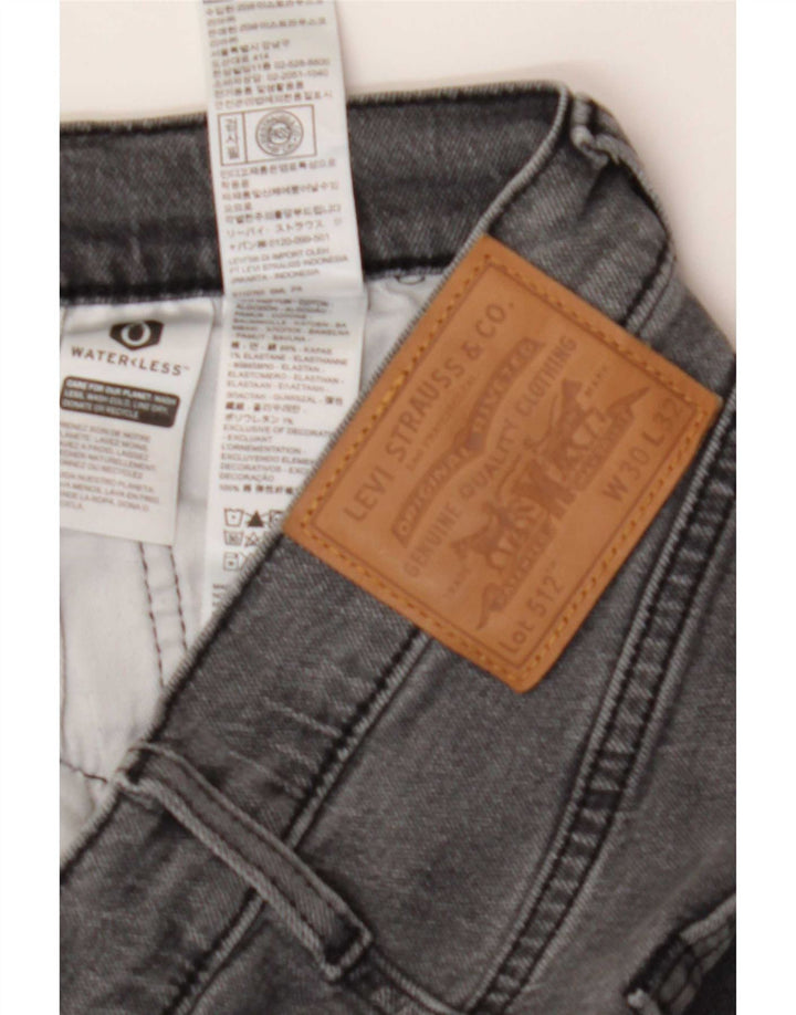 Vaqueros Levi's 512 Slim Tapered para mujer W30 L32 Algodón gris