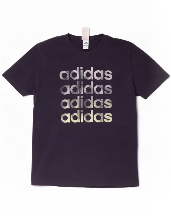 Adidas - Camiseta gráfica para hombre, talla grande, algodón azul marino
