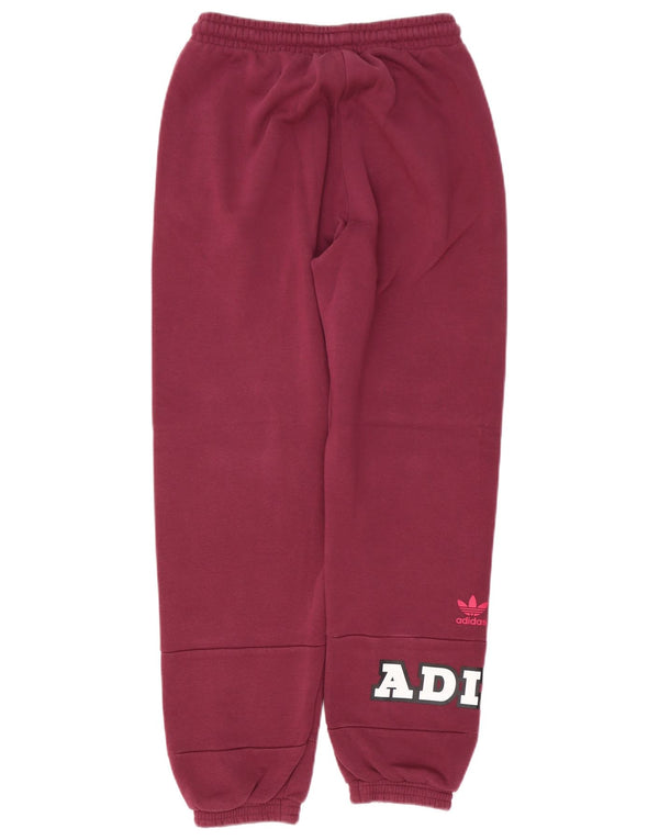 ADIDAS Pantalones de chándal gráficos para mujer Joggers UK 12 Medium Borgoña