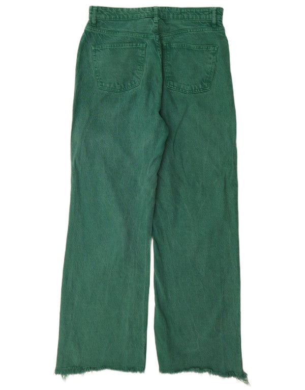 Zara Jeans Sueltos Mujer EU 38 Small W28 L31 Verde