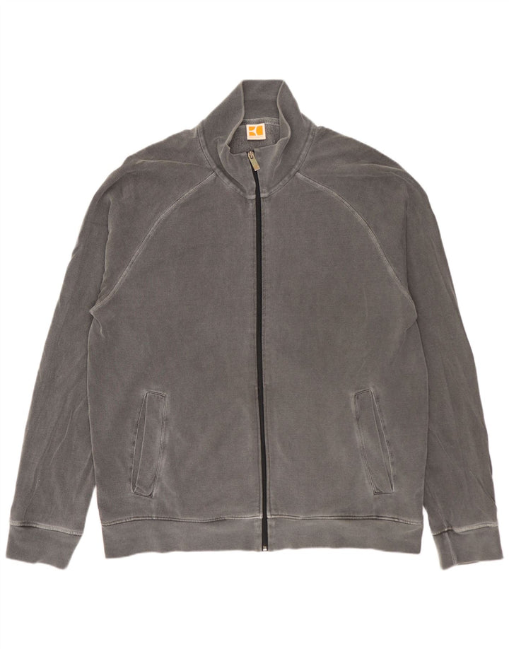 Hugo Boss - Chaqueta de chándal para hombre, talla 2XL, algodón gris