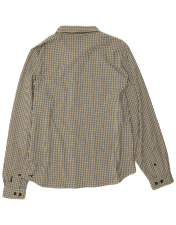 Camisa Adidas Hombre Grande Beige Cuadros Poliéster