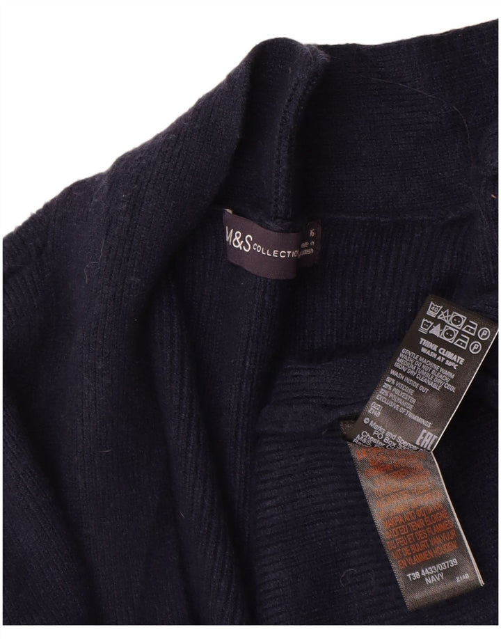 Marks & Spencer Suéter Cárdigan Abierto Largo para Mujer UK 46 Grande Azul Marino