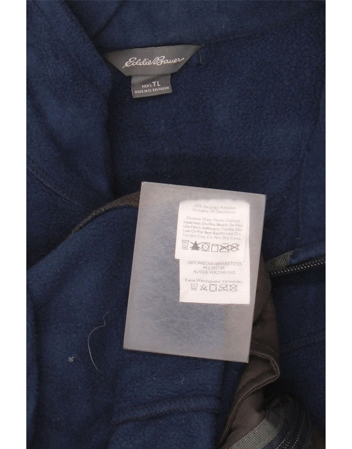 Eddie Bauer Chaleco polar para hombre UK 40 Grande Poliéster azul marino