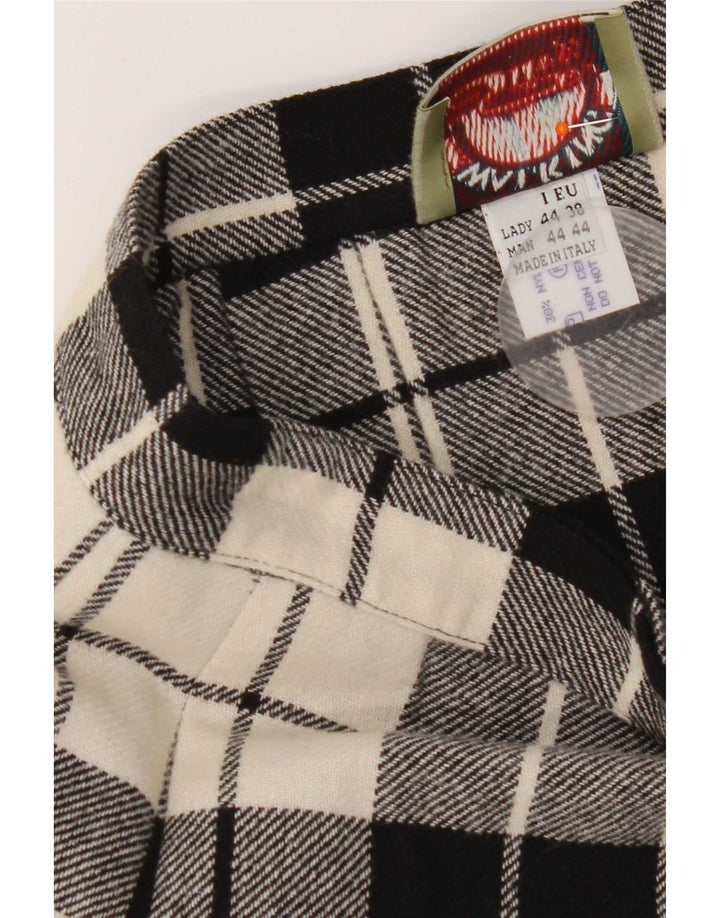 Falda cruzada para mujer Silvy IT 44 Medium W26 Lana a cuadros negra