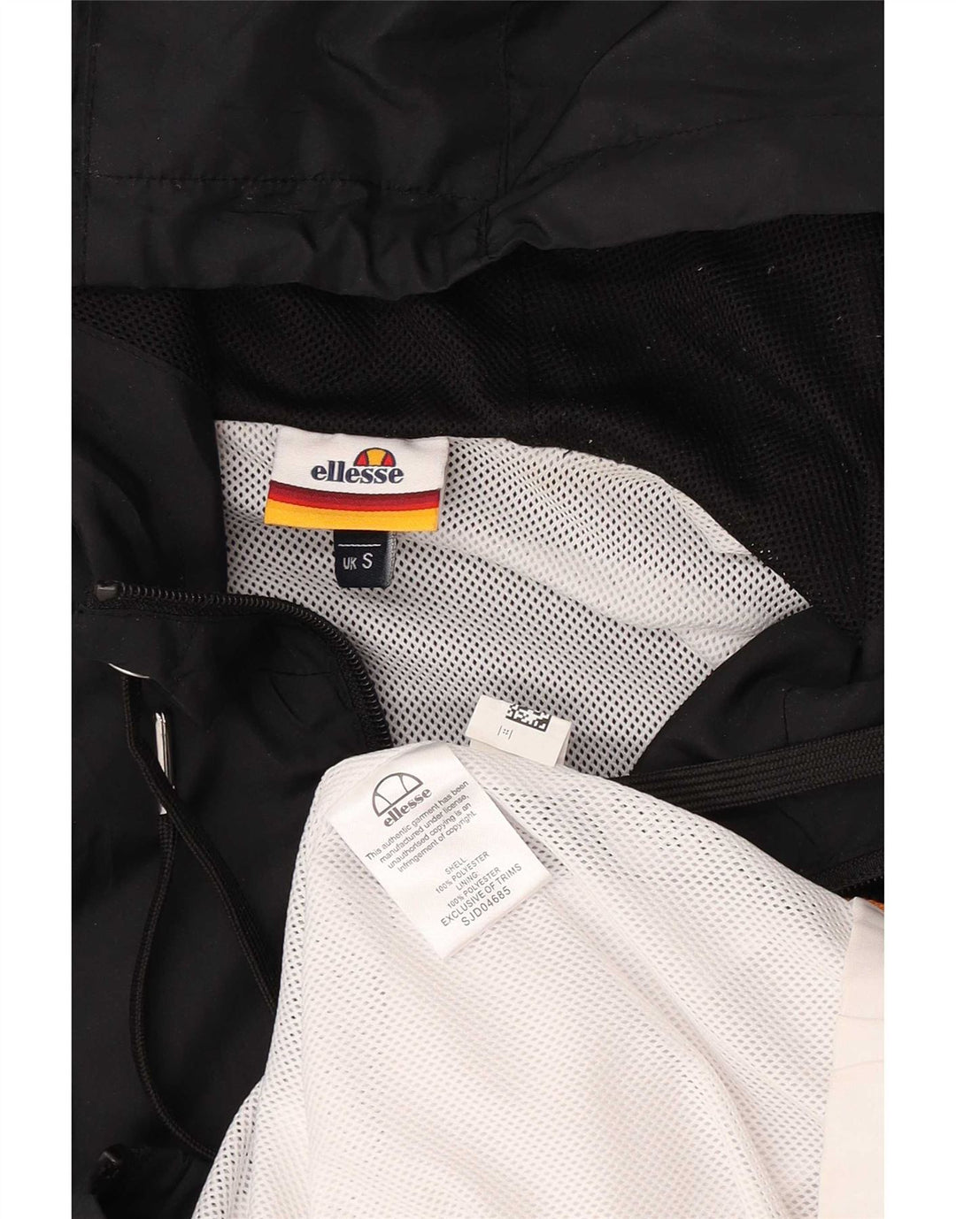 Ellesse Hombre Chaqueta De Chándal Con Capucha Y Gráfico Small Black Colorblock