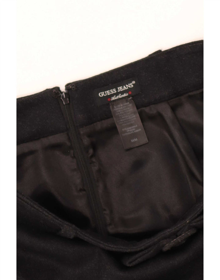 Guess Mujer Falda Lápiz Mediana W30 Poliéster Negro