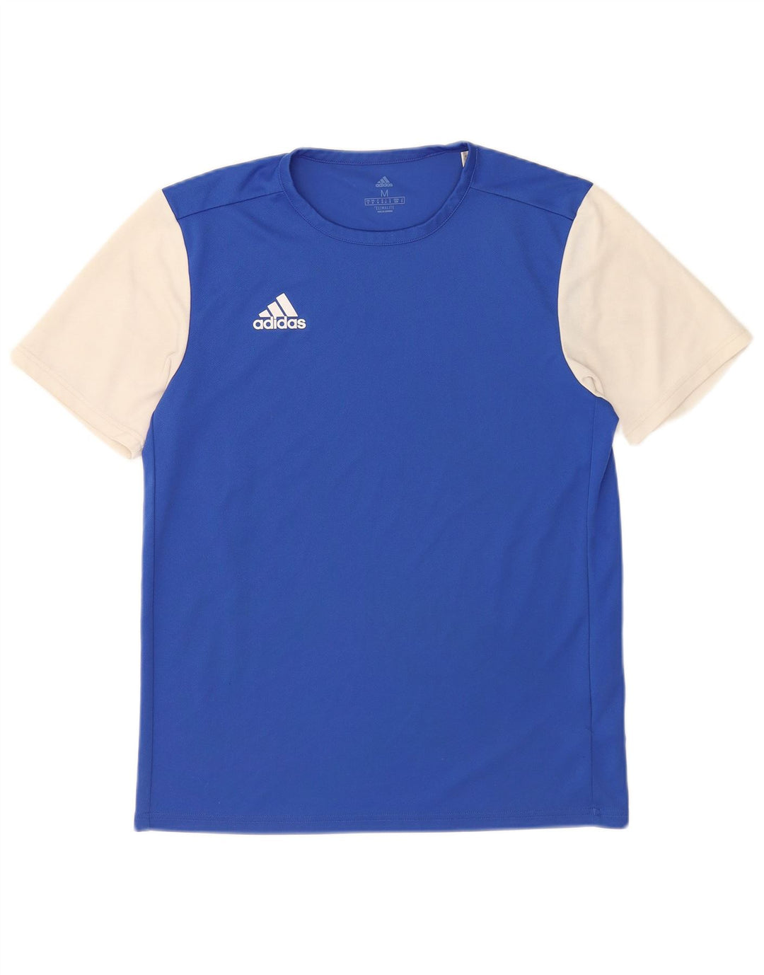 Adidas Hombre Climalite Camiseta Top Azul Medio Colorblock Poliéster