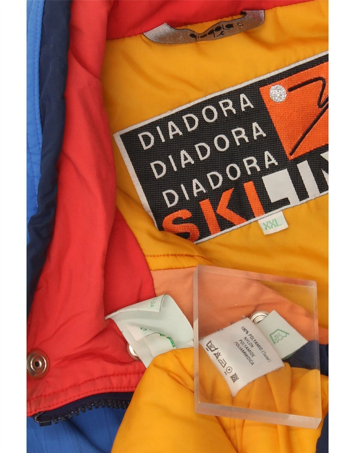 Diadora Chaqueta de esquí para hombre ES 44 2XL Poliamida multicolor con bloques de color