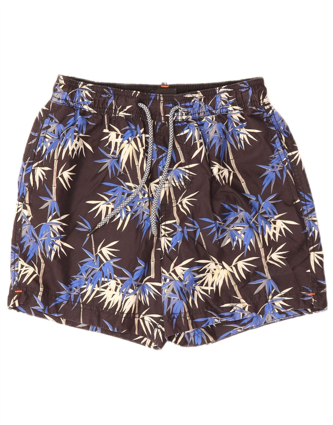 SUPERDRY Mujer Bañador Corto Pequeño Negro Floral Poliéster