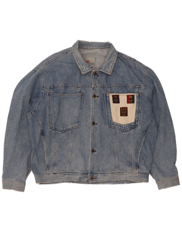 GB.PEDRINI Chaqueta vaquera para hombre ES 42 XL Algodón color block azul