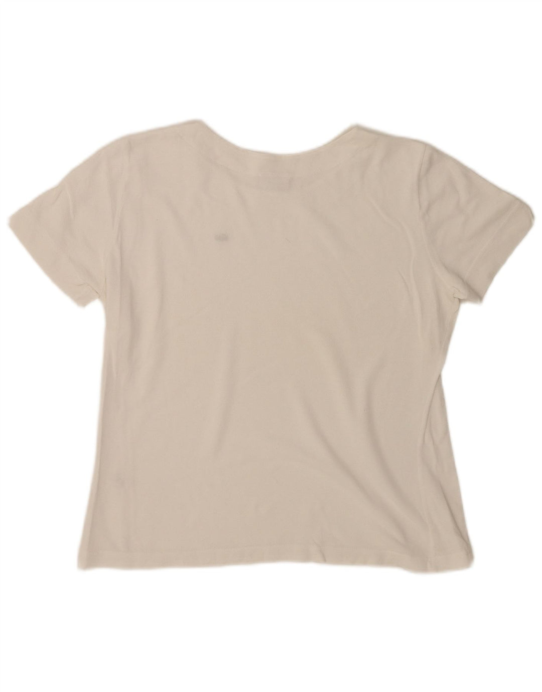 Camiseta Lacoste Mujer Top Talla 46 XL Blanco Algodón