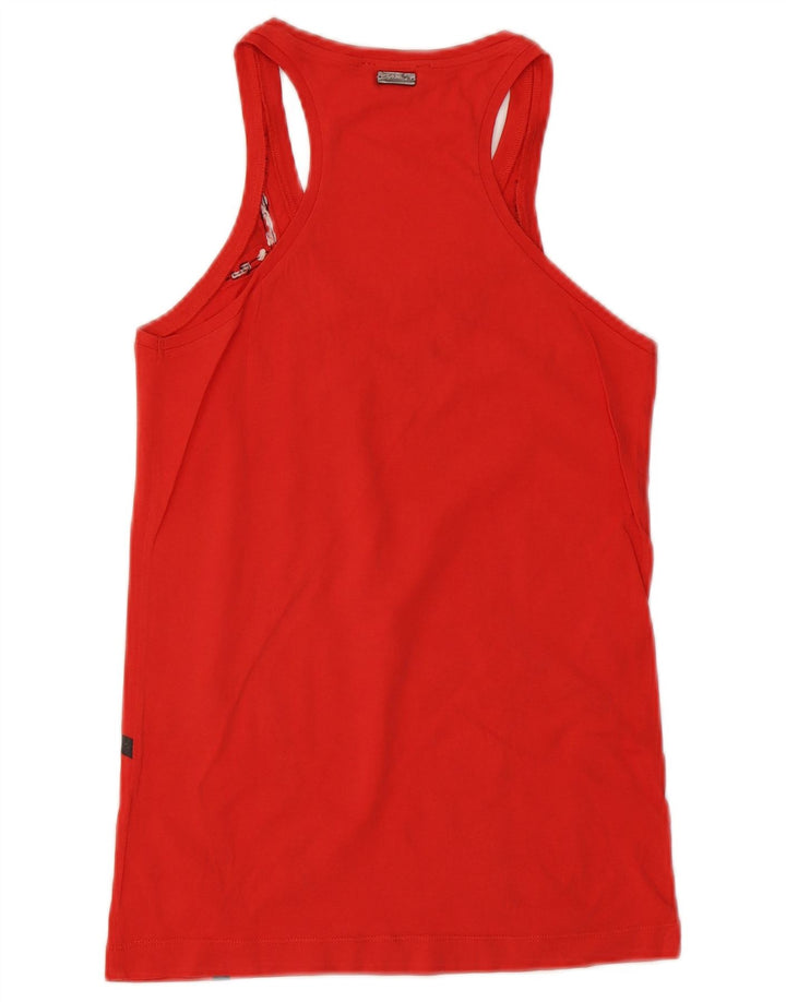 Diesel Top Sin Mangas Para Mujer UK 42 Medium Rojo Colorblock