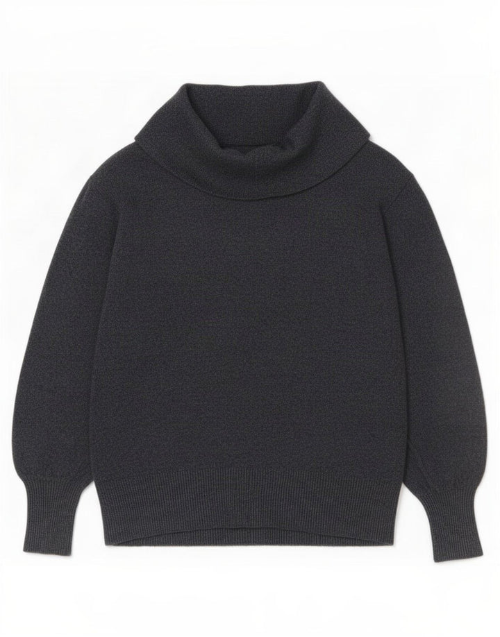 Marks & Spencer Jersey con cuello vuelto para mujer UK 42 Viscosa gris medio