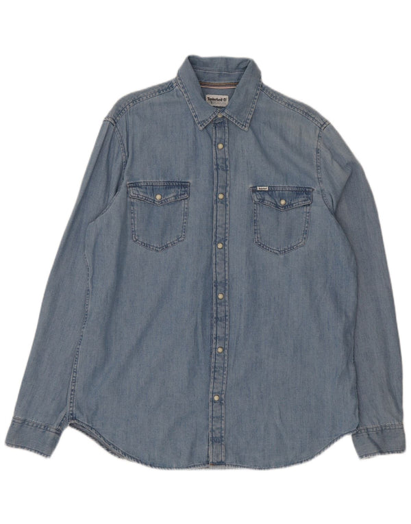 Timberland Camisa Vaquera De Corte Regular Para Hombre Algodón Azul Grande