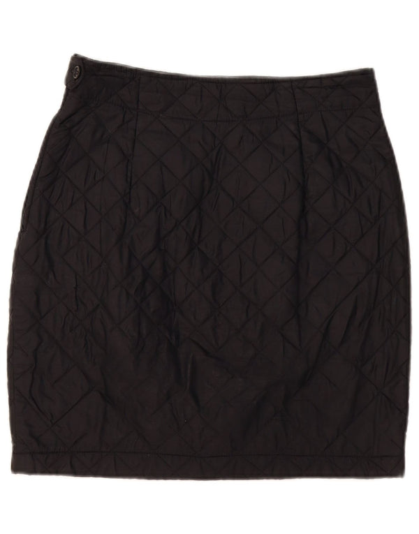 Benetton Minifalda Acolchada IT 44 Medium W30 Poliamida Negra