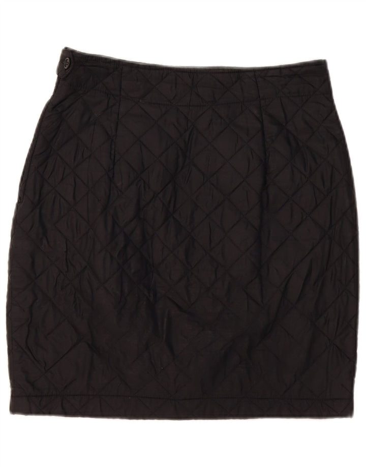 Benetton Minifalda Acolchada IT 44 Medium W30 Poliamida Negra