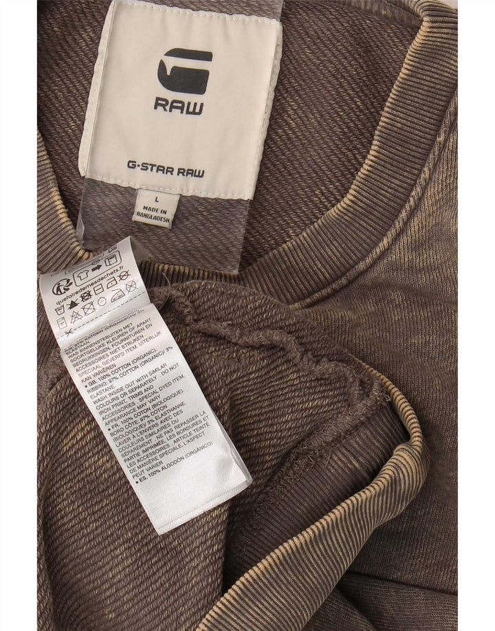G-Star Hombre Camiseta Top Grande Gris Algodón