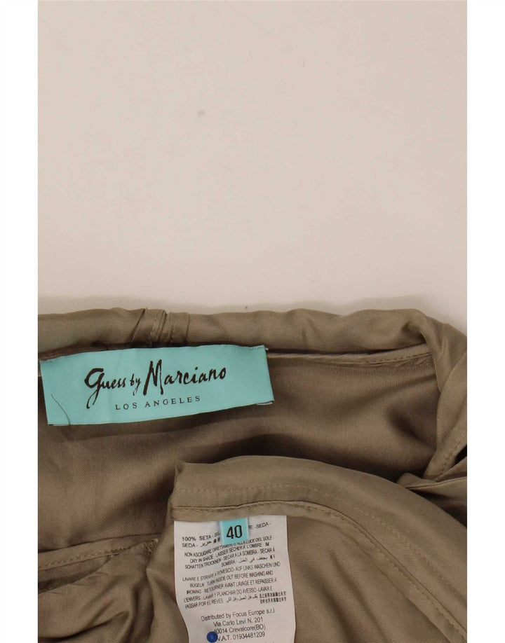 Guess By Marciano Chaqueta utilitaria con capucha para mujer IT 40 Small Beige Silk