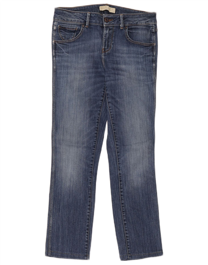 Zara Vaqueros Slim para Mujer EU 38 Small W28 L27 Azul