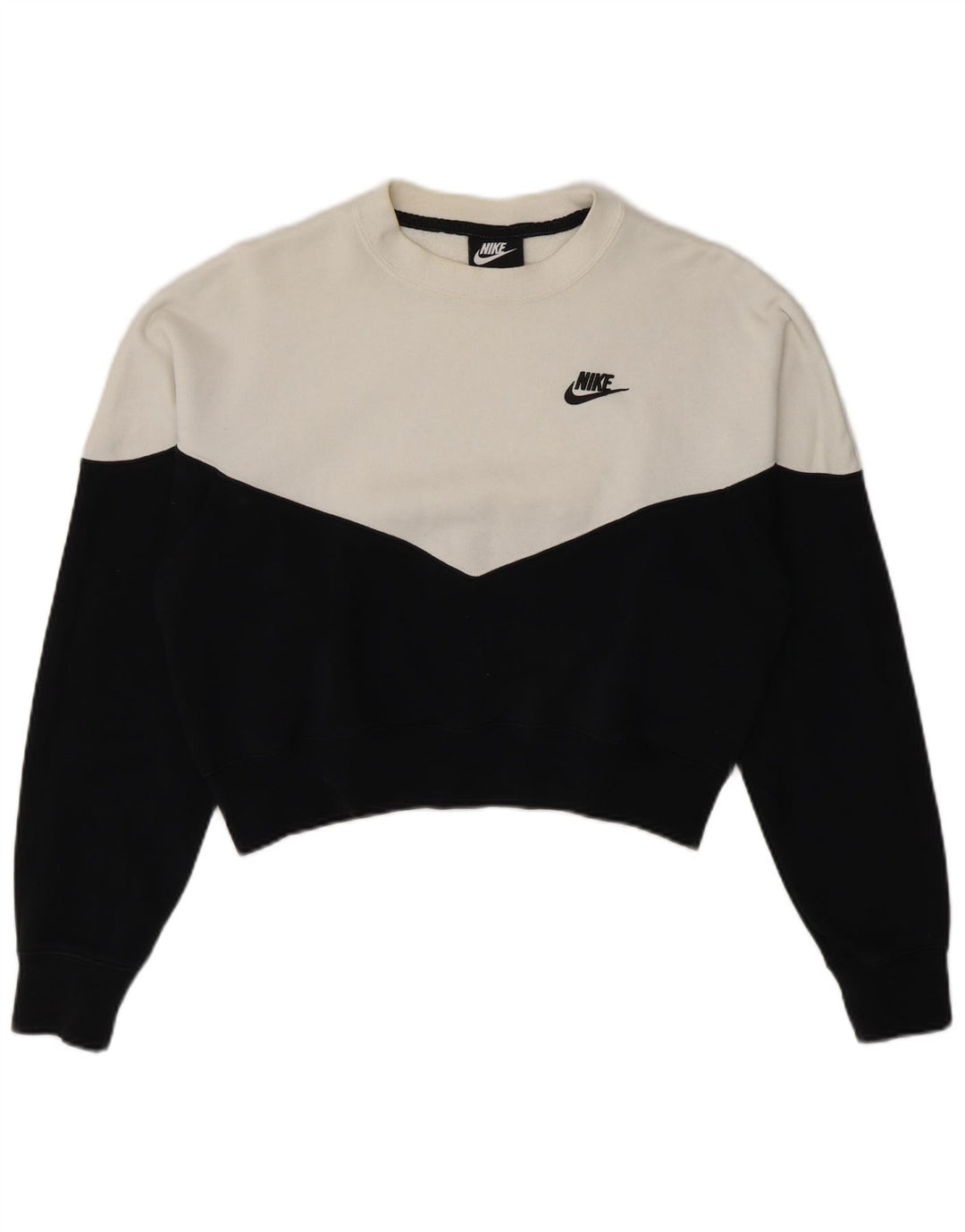 Nike - Sudadera corta para mujer, talla 40, talla mediana, color negro