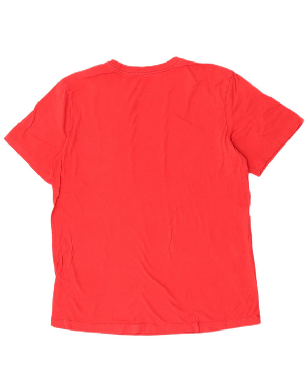 Nike - Camiseta gráfica para hombre, parte superior de algodón rojo mediano