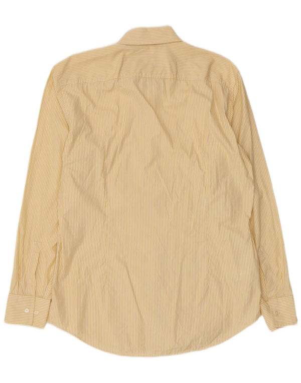 Hugo Boss Camisa para hombre Talla 41 16 Algodón a rayas amarillas grande