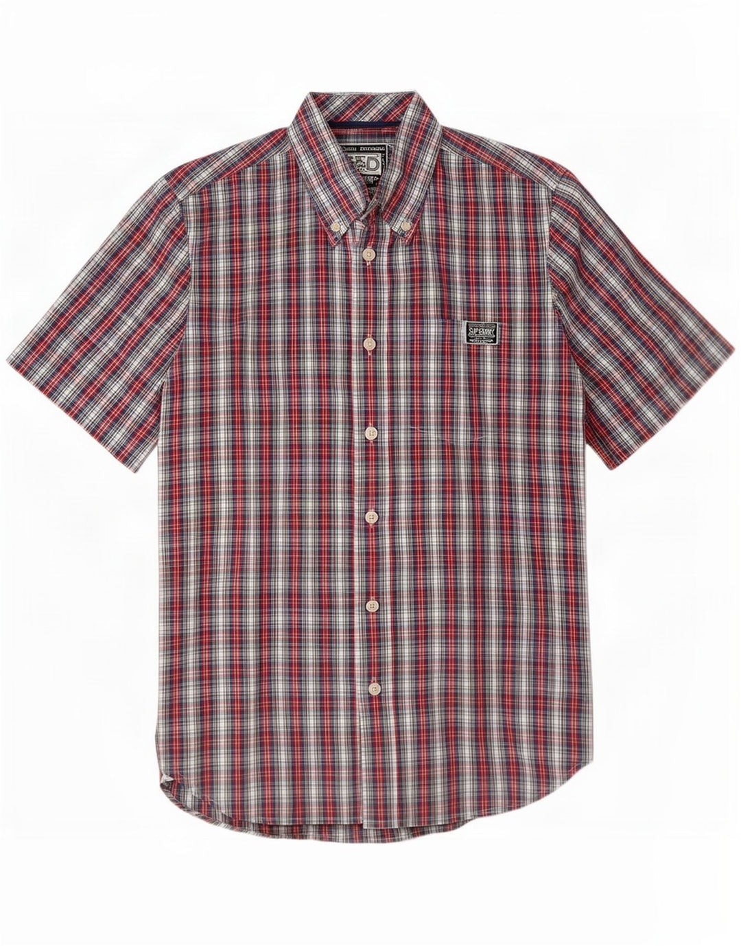 Superdry Camisa De Manga Corta De Algodón A Cuadros Multicolor Mediana