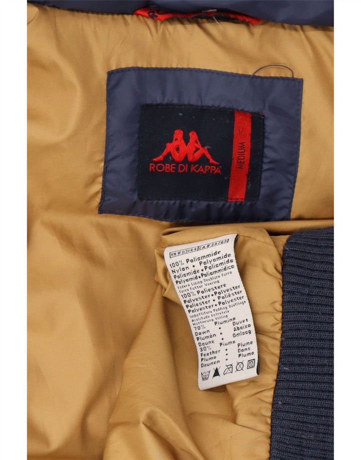 KAPPA Chaqueta acolchada con capucha para hombre UK 38 Medium Azul marino Poliamida