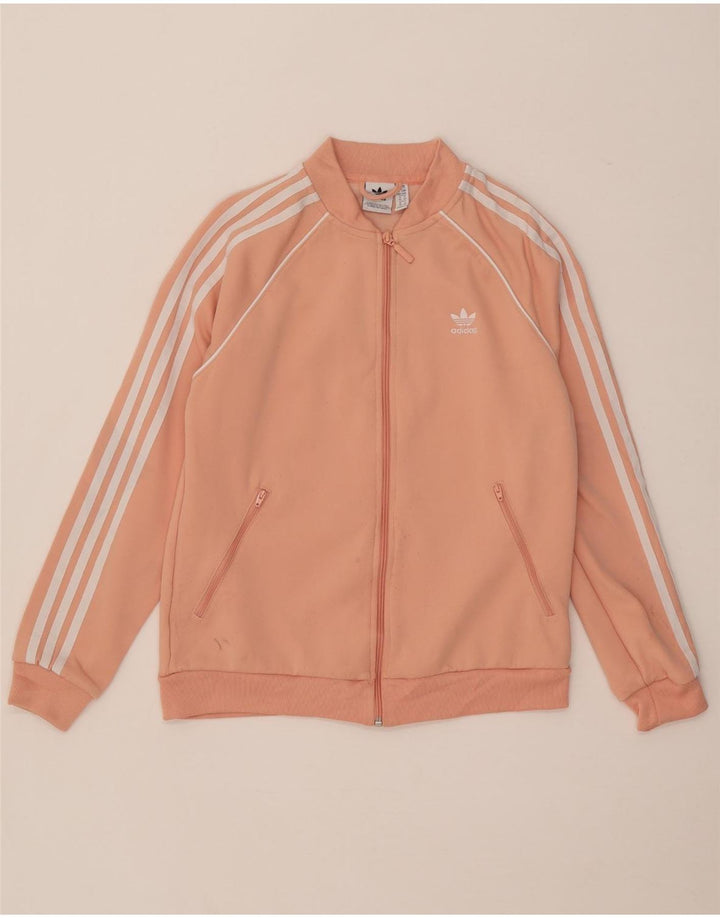 ADIDAS Chaqueta superior de chándal para mujer Reino Unido 14 Poliéster rosa medio
