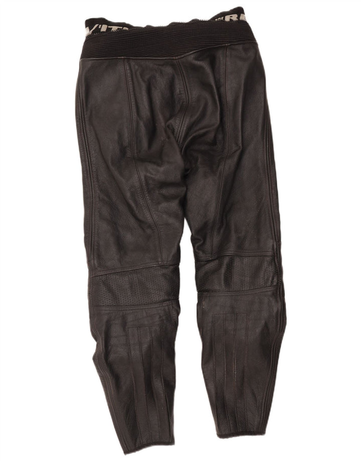 Pantalones de motociclista de cuero Rev'it para hombre IT 48 Medium W30 L29 Cuero negro