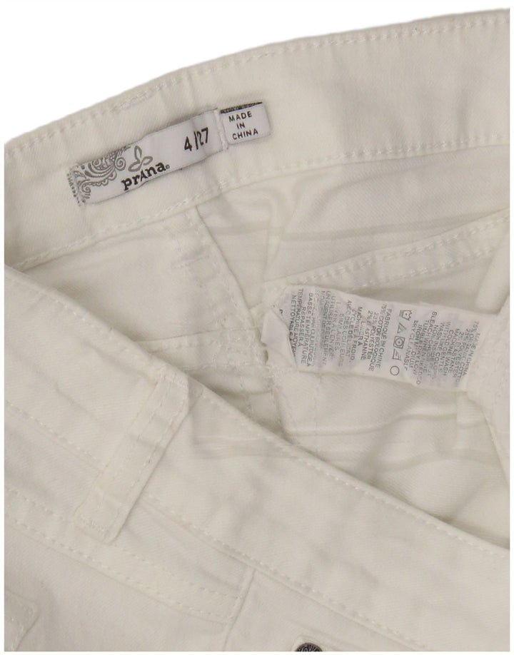 PRANA Jeans ajustados para mujer US 4 Small W27 L31 Algodón blanco