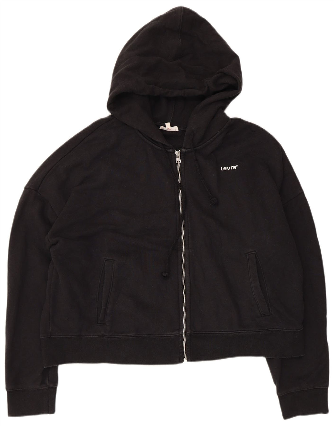 Levi's Suéter con capucha y cremallera extragrande para mujer UK 46 Large Black