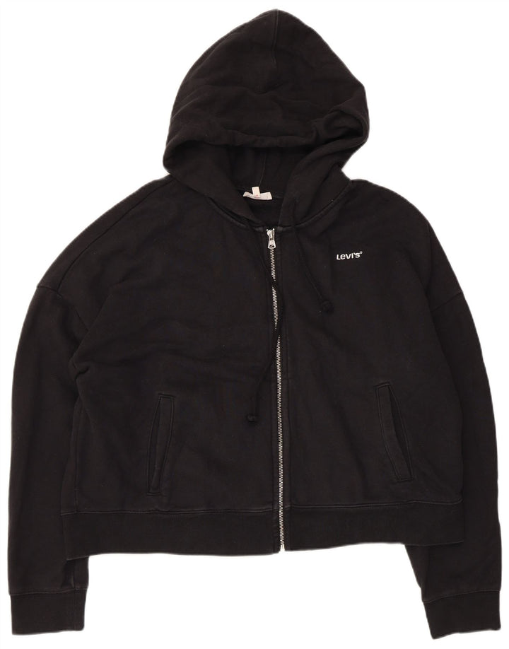 Levi's Suéter con capucha y cremallera extragrande para mujer UK 46 Large Black