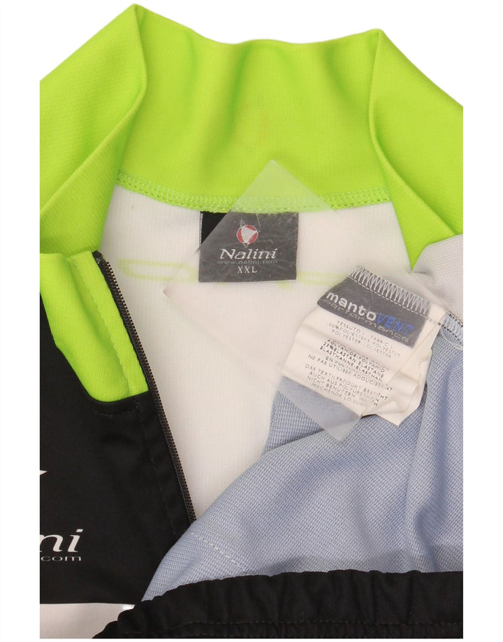 NALINI Chaqueta superior de chándal con gráfico para hombre 2XL Poliéster con bloques de color negro