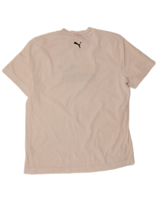 Puma - Camiseta gráfica para hombre, talla grande, algodón blanco
