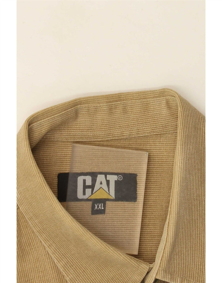 Camisa para hombre CAT 2XL Beige Pinstripe