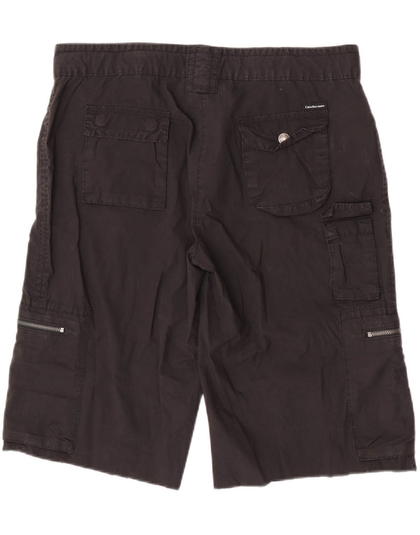 Shorts cargo para mujer Calvin Klein Jeans W32 Algodón negro mediano