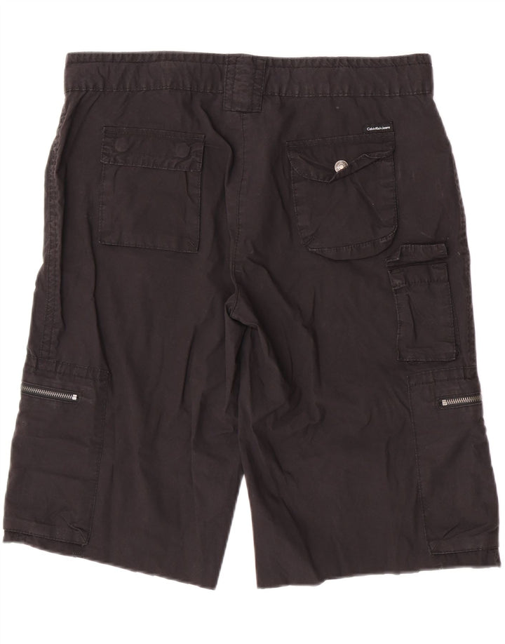 Shorts cargo para mujer Calvin Klein Jeans W32 Algodón negro mediano