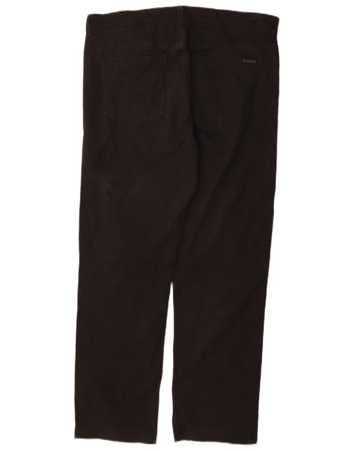 CALVIN KLEIN Pantalón casual recto para hombre W34 L30 Algodón negro