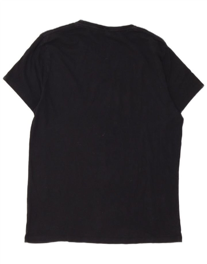 JACK WILLS Camiseta para hombre Top grande de algodón negro