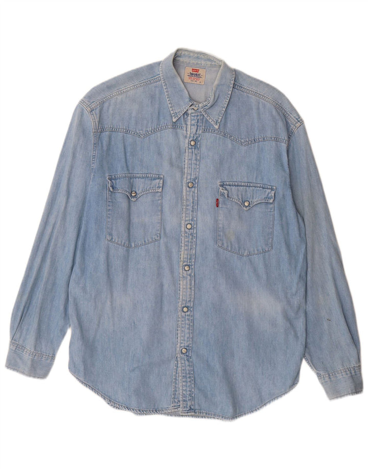 Camisa vaquera Levi's para hombre de algodón azul grande