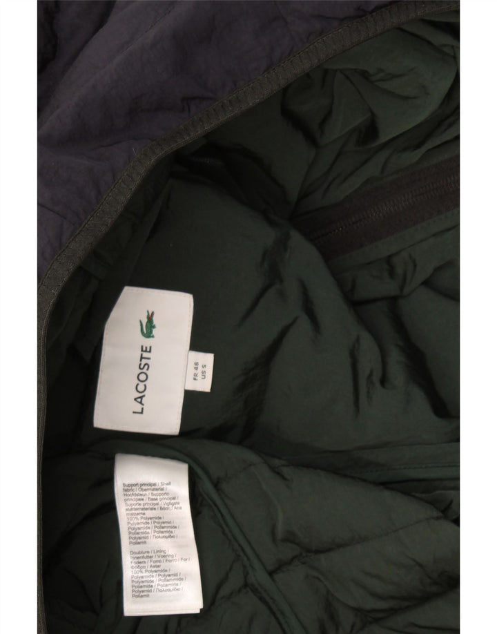 Lacoste Chaqueta acolchada con capucha para hombre EU 46 Small Poliamida azul marino
