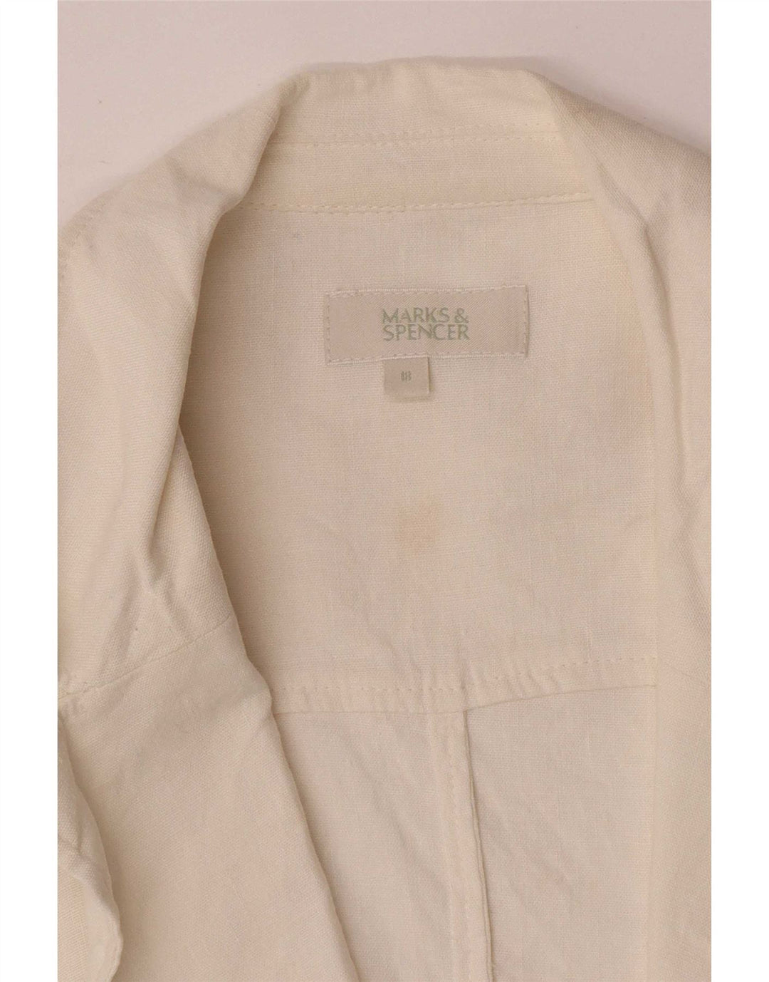 Marks & Spencer Chaqueta tipo blazer con 1 botón para mujer UK 40 XL Blanco