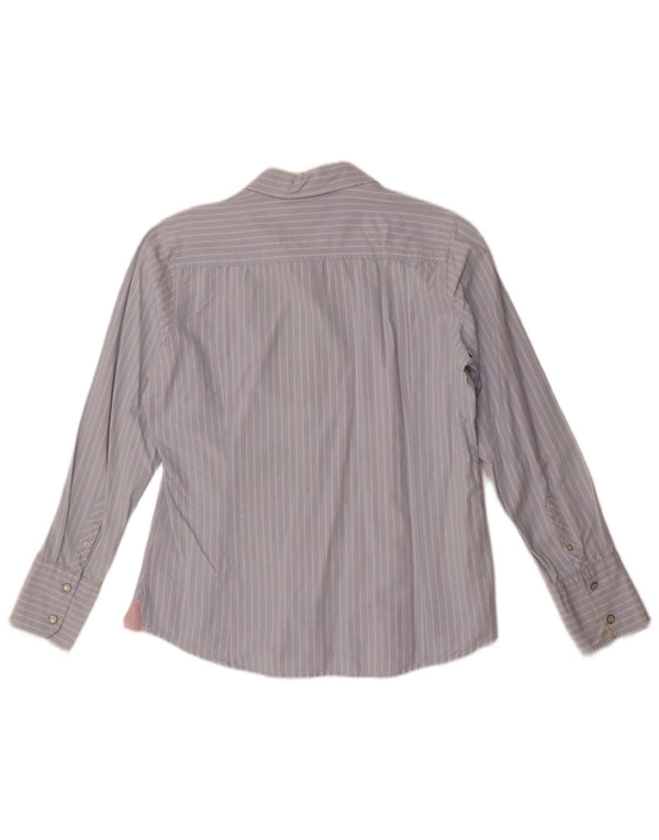 Crew Clothing Camisa para mujer UK 40 Grande Algodón a rayas azules