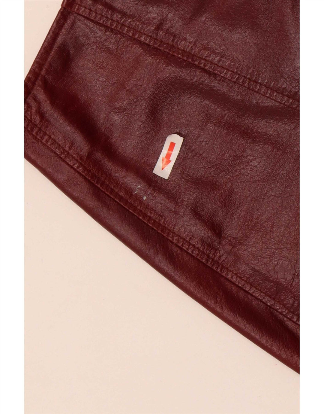 Conbipel Minifalda de cuero para mujer IT 44 Medium W27 Cuero granate